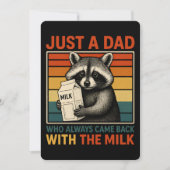 Nur ein Vater, der immer wieder mit der Milch zurü Einladung (Vorderseite)