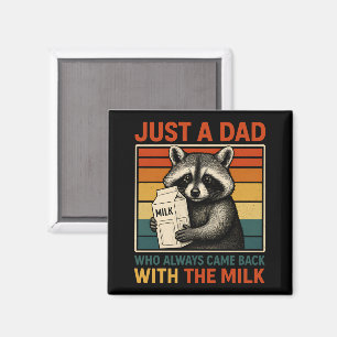 Nur ein Vater, der immer wieder mit der Milch zurü Magnet