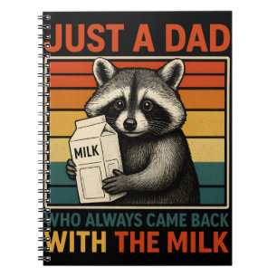 Nur ein Vater, der immer wieder mit der Milch zurü Notizblock