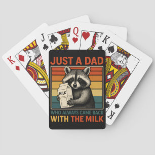 Nur ein Vater, der immer wieder mit der Milch zurü Spielkarten