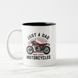 Nur ein Vater, der Motorrad Liebe Zweifarbige Tasse