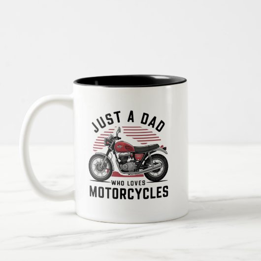 Nur ein Vater, der Motorrad Liebe Zweifarbige Tasse (Links)