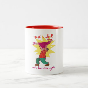 Nur ein Vater, der sein Mädchen Liebe Zweifarbige Tasse