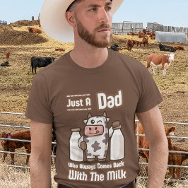 Nur ein Vater Funny Cow mit Milk Vater Jokes Men's T-Shirt