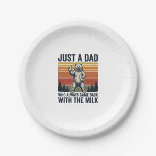 Nur ein Vater kam mit dem Milchbär-Shirt zurück_1 Pappteller