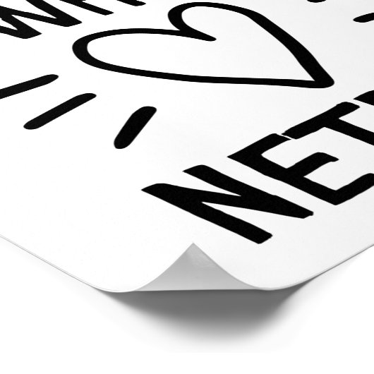 Nur ein verrücktes Mädchen, das Netball Liebe. Poster (Ecke)