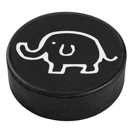 Nur ein weißer Elefant Eishockey Puck (3/4)