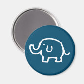 Nur ein weißer Elefant Magnet (Vorderseite/Rückseite)
