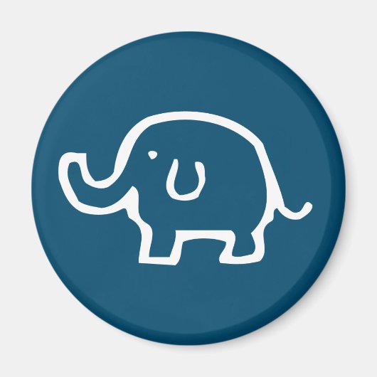 Nur ein weißer Elefant Magnet (Vorne)