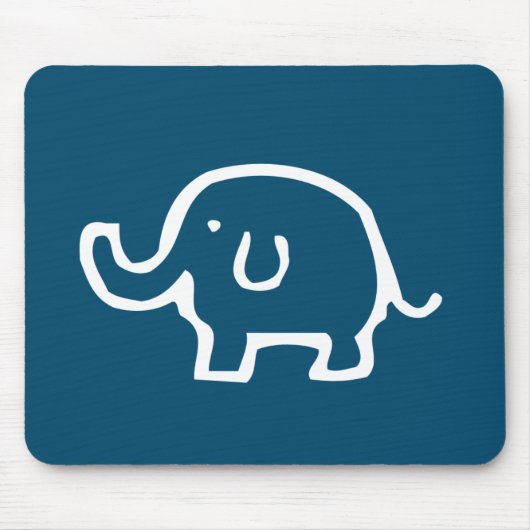 Nur ein weißer Elefant Mousepad (Vorne)