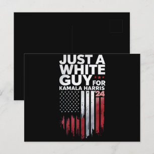 Nur ein weißer Typ für Kamala Harris Wahl 2024 Postkarte