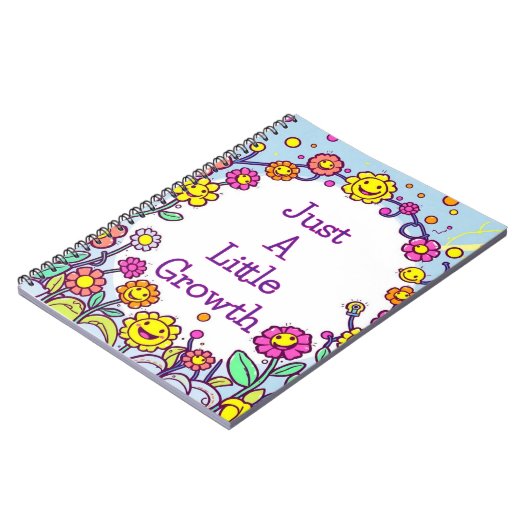 Nur ein wenig Wachstum florale Selbstreflexion Notizblock (Linke Seite)