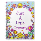 Nur ein wenig Wachstum florale Selbstreflexion Notizblock (Vorderseite)
