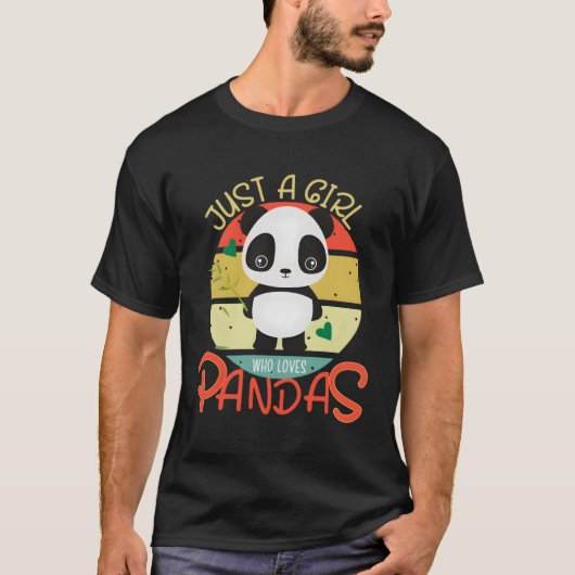 Nur ein wer Lieben Pandas Panda Bär T-Shirt (Vorderseite)