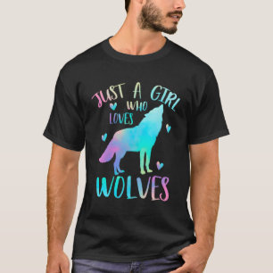 Nur ein Wer Lieben Wolves Watercolor Wolf T-Shirt