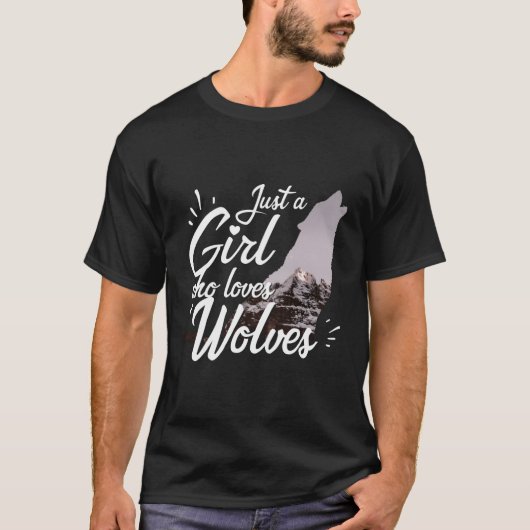 Nur ein Wer Lieben Wolves Wolf T-Shirt (Vorderseite)