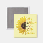 Nur ein Wilflower Square Magnet (Vorderseite/Rückseite)