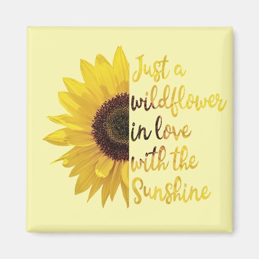 Nur ein Wilflower Square Magnet (Vorne)