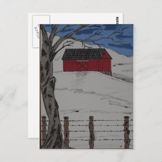 Nur ein Wintertag Postkarte (Vorne/Hinten)