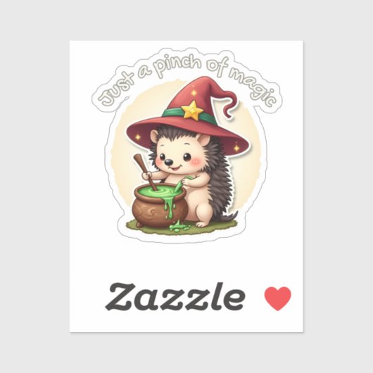 Nur ein Zauberknopf - Niedlicher Igel-Aufkleber Aufkleber (Blatt)