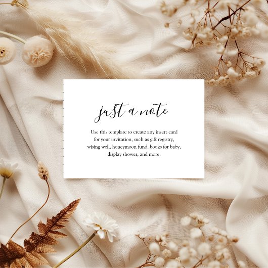 Nur eine Babydusche Begleitkarte