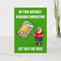 Nur eine Beer Funny Geburtstagskarte