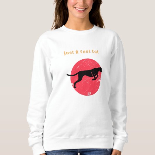 Nur eine Coole Katze - Panther Sweatshirt (Vorderseite)