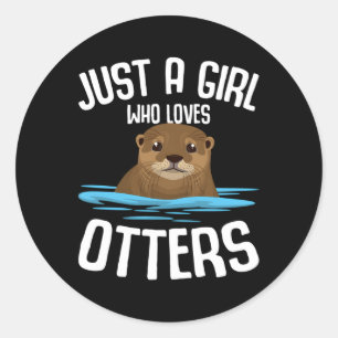 Nur eine, die Lieben Otters Otter Runder Aufkleber