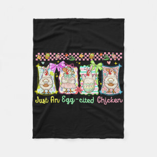 Nur eine Ei-förmige Hühner-Ostergruppe Bunny Chick Fleecedecke