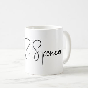 Nur eine einfache weiße Tasse mit Name