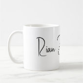 Nur eine einfache weiße Tasse mit Name (Links)