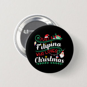 Nur eine Filipina, die Weihnachten Lieben Button