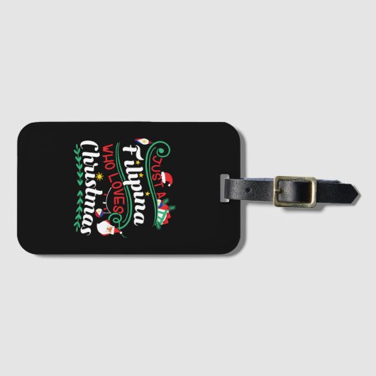 Nur eine Filipina, die Weihnachten Lieben Gepäckanhänger (Vorderseite (Horizontal))