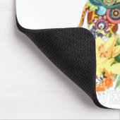 Nur eine Frau, die Giraffen Liebe und Wein trinkt. Mousepad (Ecke)