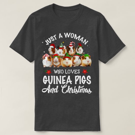 Nur eine Frau, die Guinea und Weihnachten Liebe T-Shirt (Design vorne)