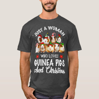Nur eine Frau, die Guinea und Weihnachten Liebe T-Shirt