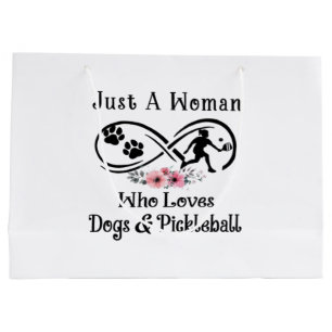 Nur eine Frau, die Hunde und Pickleball Liebe Große Geschenktüte