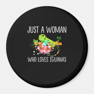 Nur eine Frau, die Iguanas Lieben Magnet