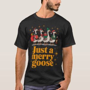 Nur eine fröhliche Gans lustige Weihnachten Premiu T-Shirt