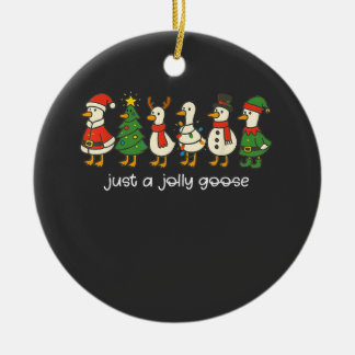 Nur eine fröhliche Gans Lustiges Weihnachten für M Keramik Ornament