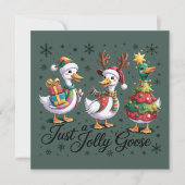 Nur eine fröhliche Gans Patchwork Weihnachten Ente (Vorderseite)