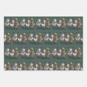 Nur eine fröhliche Gans Patchwork Weihnachten Ente Geschenkpapier Set (Vorderseite)