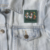 Nur eine fröhliche Gans Patchwork Weihnachtsente L Button (Beispiel)