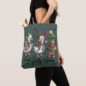 Nur eine fröhliche Gans Patchwork Weihnachtsente L Tasche (Von Nahem)