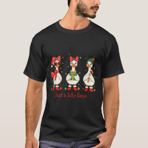 Nur eine fröhliche Gans Santa Süße Schleife Weihna T-Shirt