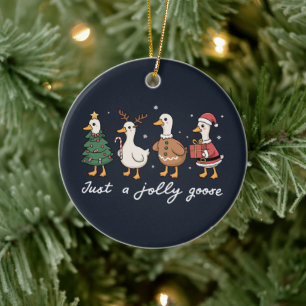 Nur eine fröhliche Gans Weihnachten Ente Feiertage Keramik Ornament