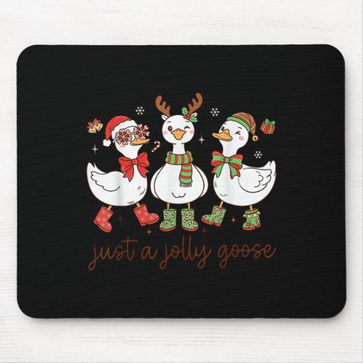 Nur eine fröhliche Gans -Weihnachtsgans - Fröhlich Mousepad (Vorne)