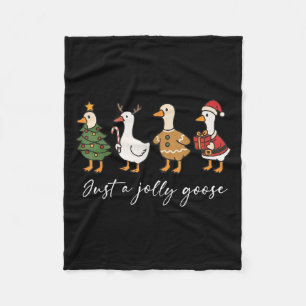 Nur eine fröhliche süße Gans Lustige fröhliche Gan Fleecedecke