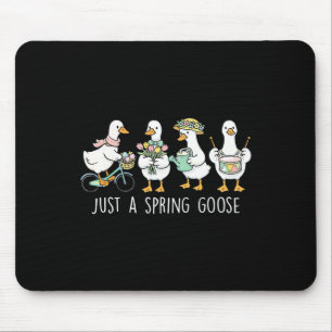 Nur eine Frühlingsgans Florale Alberne Gans Frohe Mousepad