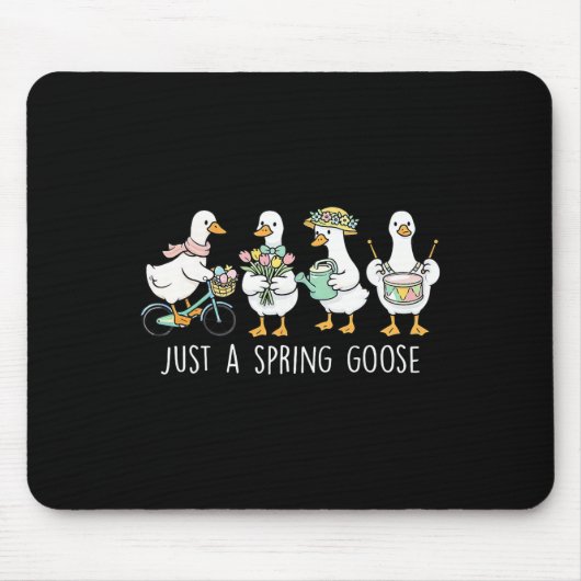 Nur eine Frühlingsgans Florale Alberne Gans Frohe  Mousepad (Vorne)
